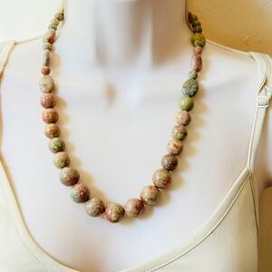 Jay King DTR Desert Rose Trading Necklace Green Unakite Jasper Sterling Silver